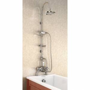 Душевая стойка Burlington с врезным смесителем на борт ванны